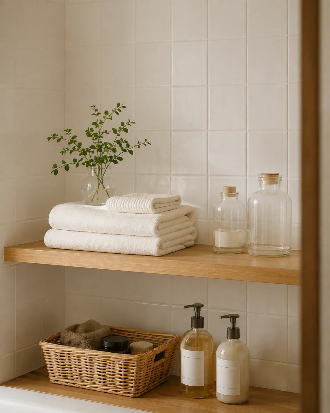 What actually sits on a Korean bathroom shelf