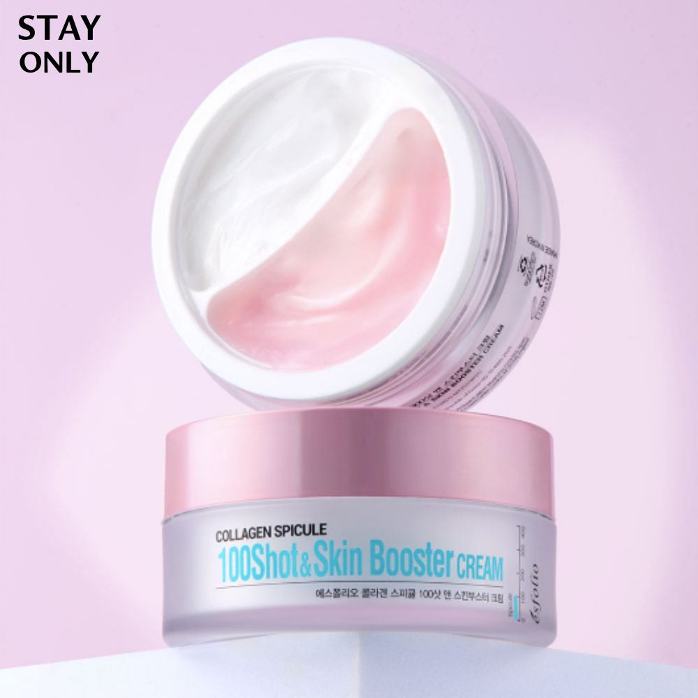 ESFOLIO Collagen Spicule 300 Shot Skin Booster Cream – Firming Cream with Peptides & Centella Asiatica, 2.47 oz (70 g)