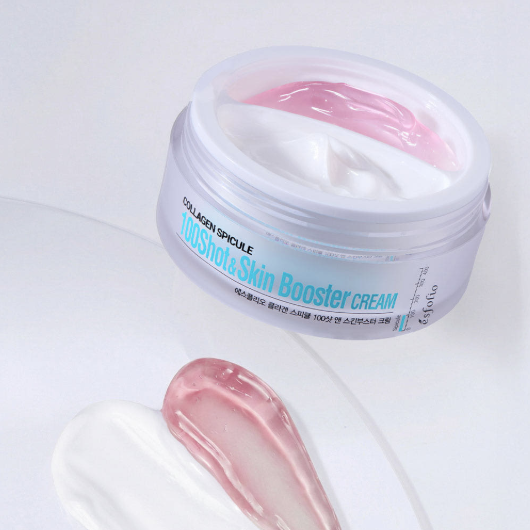 ESFOLIO Collagen Spicule 300 Shot Skin Booster Cream – Firming Cream with Peptides & Centella Asiatica, 2.47 oz (70 g)