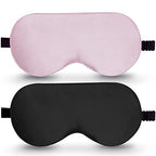 BeeVines 100% Mulberry Silk Sleep Mask, Light Blocking Eye Masks (2 Packs)