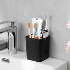 Electric Toothbrush Holder Tooth Brush and Toothpaste Organizer, Black