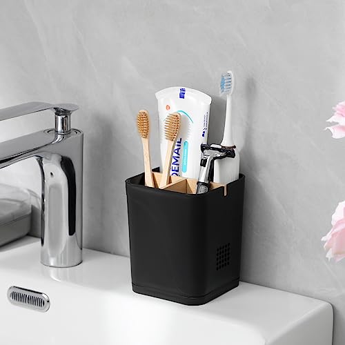 Electric Toothbrush Holder Tooth Brush and Toothpaste Organizer, Black