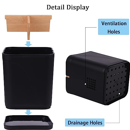 Electric Toothbrush Holder Tooth Brush and Toothpaste Organizer, Black