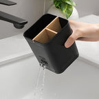Electric Toothbrush Holder Tooth Brush and Toothpaste Organizer, Black
