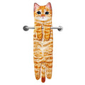 Funny Cat Hand Towel for Bathroom Kitchen, Hanging Decor Gifts for Women
