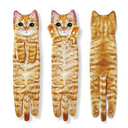 Funny Cat Hand Towel for Bathroom Kitchen, Hanging Decor Gifts for Women