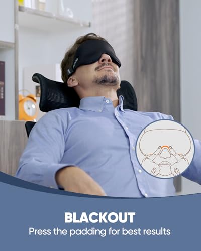 MZOO Luxury Sleep Mask for Women Men Patented Light Blocking Design