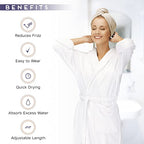 SimpleField 2 Pack Microfiber Hair Towel Wrap for Women, Anti Frizz Quick Drying Hair Turban for All Hair Style, Absorbent and Lightweight (Beige)